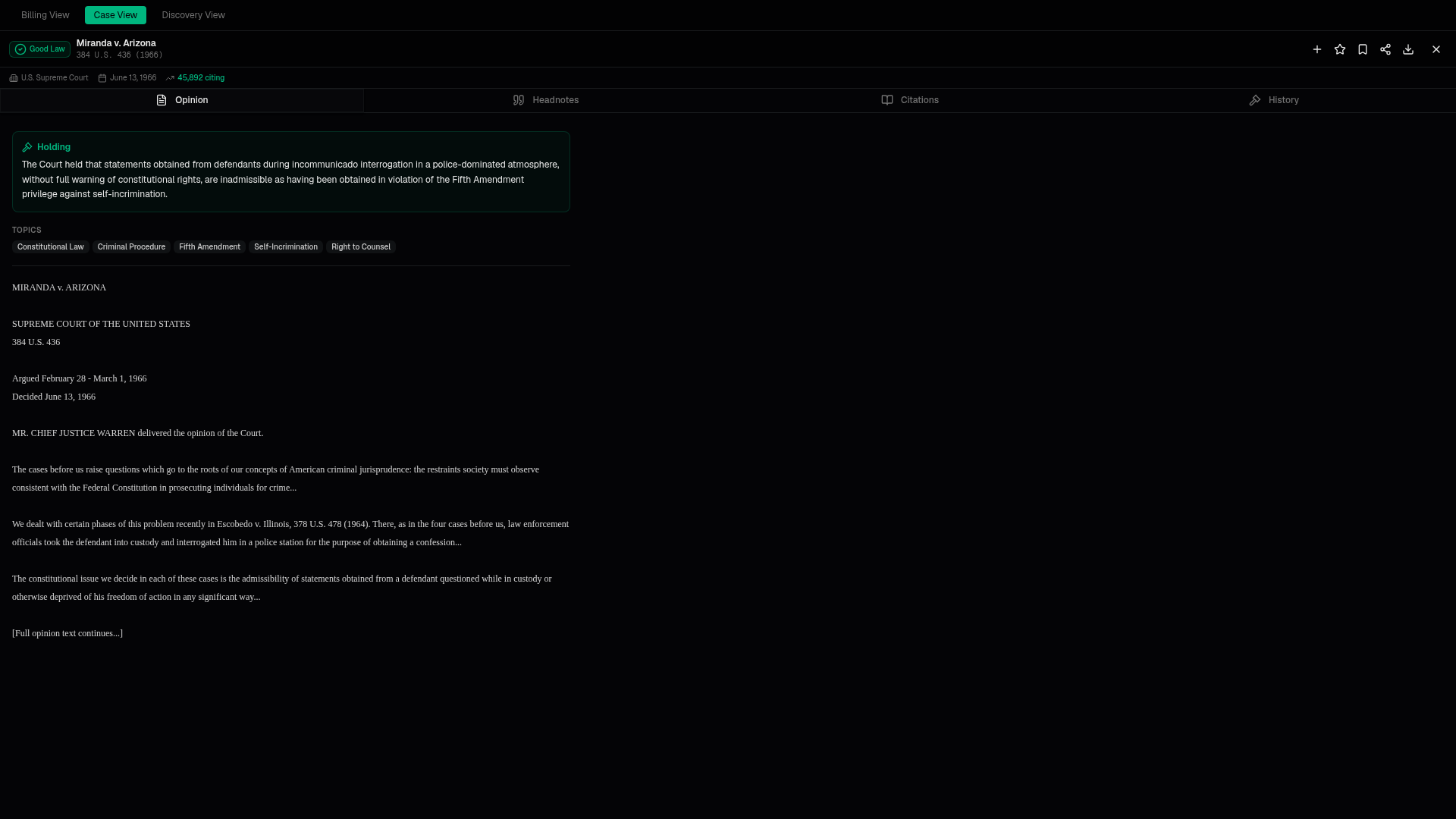 Kallisti Case Viewer - Full opinion with holding, headnotes, citations